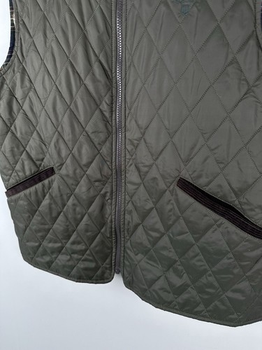 Mens GANT Quilted Lining Vest Full Zip Hunting Outdoor Khaki Size L - Picture 6 of 13