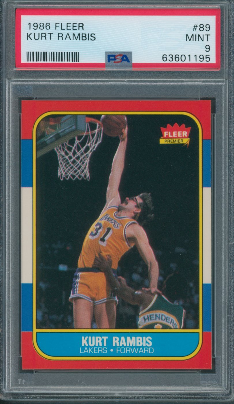 1986/87 Fleer #89 Kurt Rambis PSA MINT 9 *1195