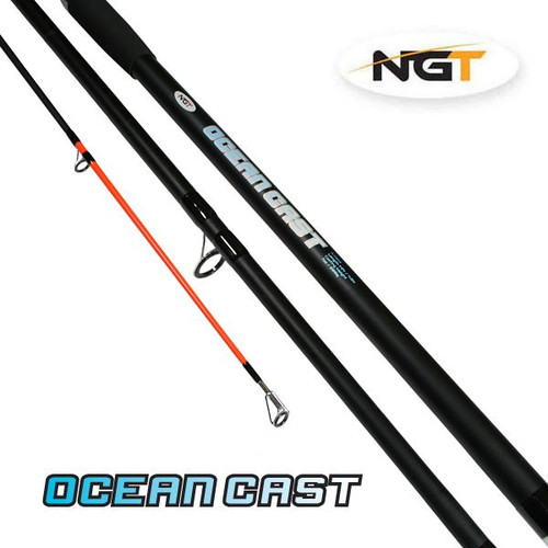2 x 14FT Beachcaster Sea Fishing Rods NGT Oceancast 3pc 47oz Sea