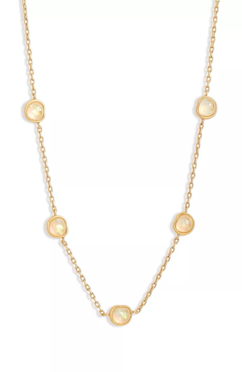 Madewell Imitation Opal Dot Chain Gold Necklace at Nordstrom eBay
