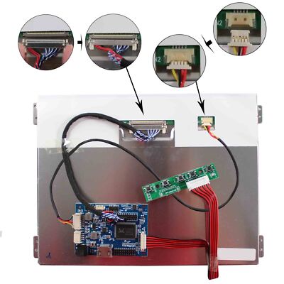 HDMI DVI VGA LCD Controller Board 10.4 In 800x600 LED Backlight LCD - Foto 2