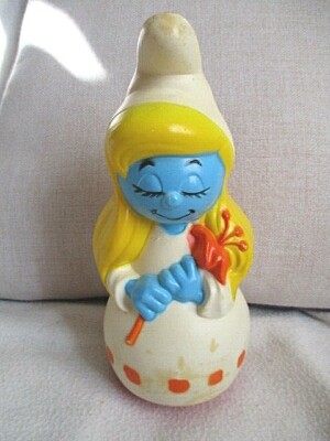Ancien Culbuto Musical Schtroumph (Smurf) Educo - Jouet Vintage - Occasion