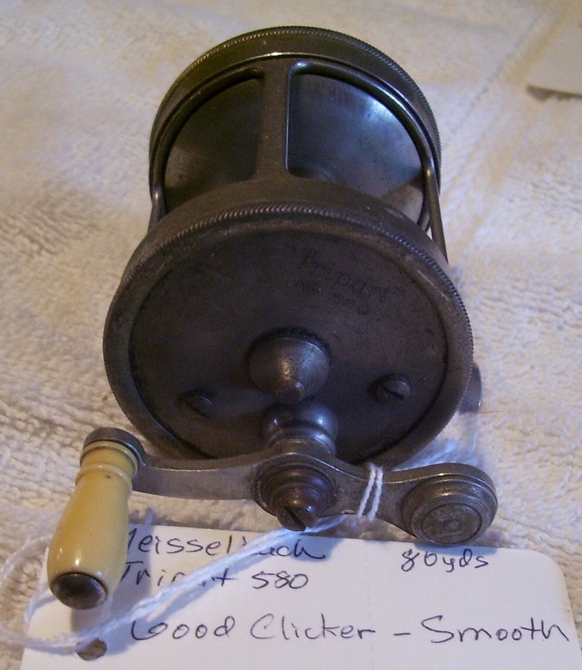 Moulinet De Pêche Ancien Meisselbach Tripart 580 Collection Brevet 1907