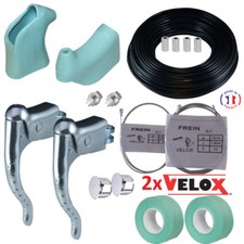 LEVE FRENO PARAMANI VERDE ACQUA CELESTE NASTRO MANUBRIO GUAINA CAVO BICI VINTAGE