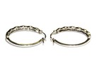 New 10k white gold SI3-I1 H .50ct round diamond hoop earrings 2.9g ladies  — photo 8