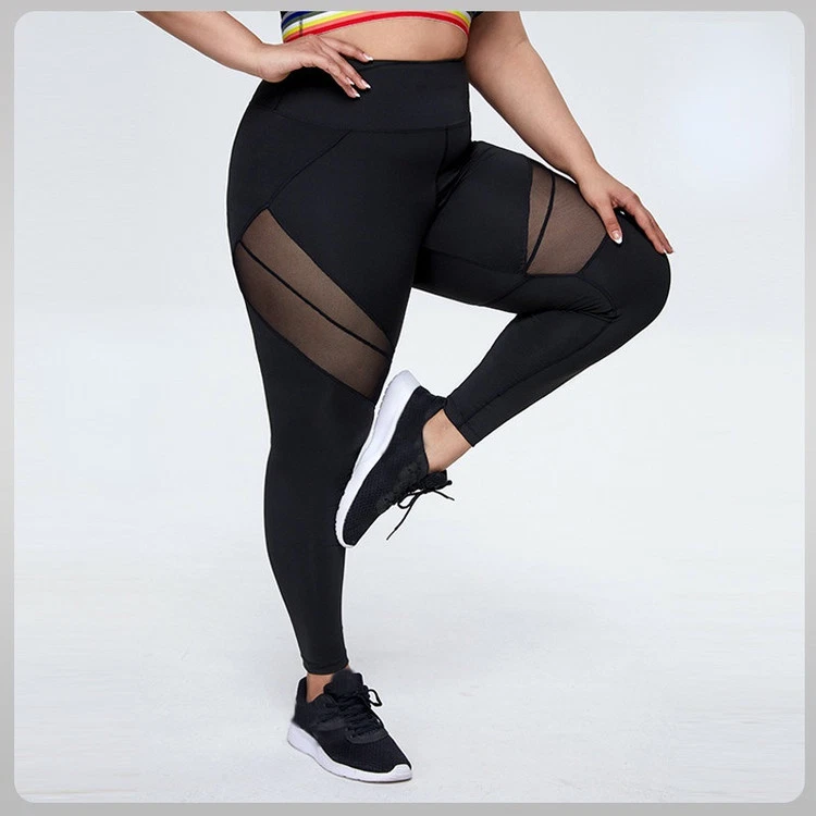 Mesh Leggings Women Seamless Plus Size Hip Lifting Pants Quick Drying  Trousers