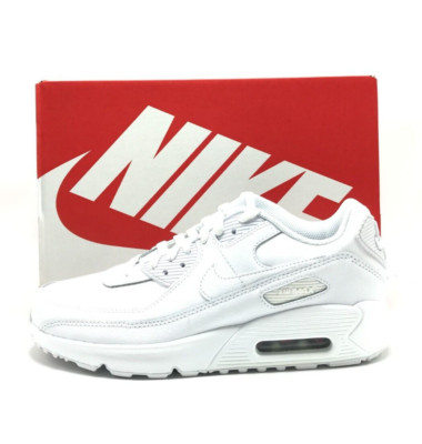 *NEW* Youth Grade-School Nike Air Max 90 GS White Metallic Silver (HF6358 102) 