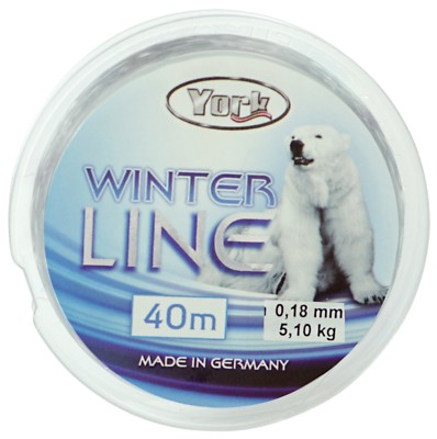40m YORK WINTER MONOFILE ANGELSCHNUR, EISANGELN, ICE FISHING LINE, Ø0,10-0,20mm