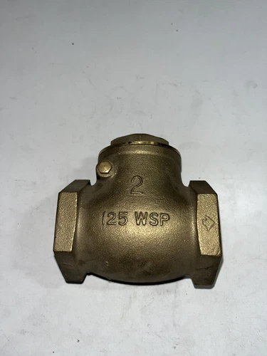 2" NPT 125 WSP Brass Bronze Swing Check Valve Female Thread FIP