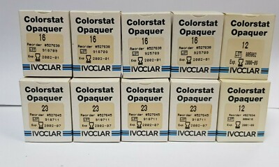 Lot x 10 ivoclar vivadent colorstat opaquer 5 gr powder 23/12/16 !!!01/2000!!!