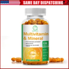 120 Capsules Multivitamin & Multimineral Capsules for Men Women Daily Supplement