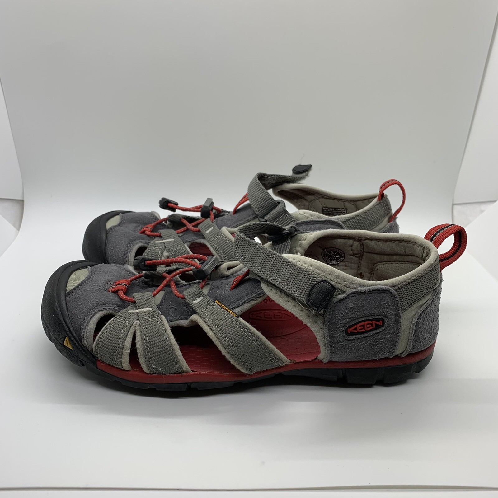 Sandali Keen donna taglia 4 rosso grigio sport escursionismo scarpe acqua usati passeggio