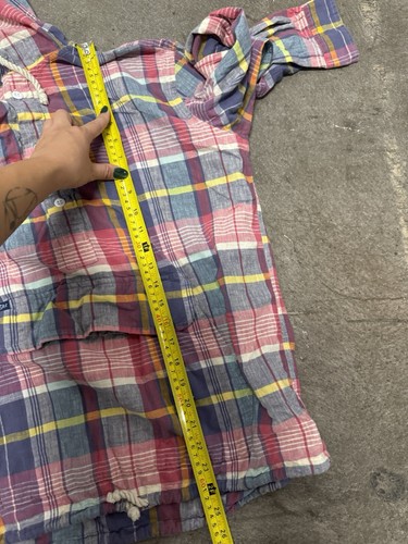 Polo Ralph Lauren Plaid Indian Madras Hoodie Womens M Lightweight Preppy Pink - Picture 6 of 6