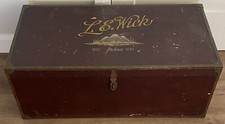 Antique WPA Era 1940&rsquo;s Yukon Alaska Landscape Painting Artist Wood Chest Trunk
