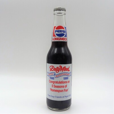 Vintage Pepsi Bottle 1986-1990 Dollywood 5th Birthday Long Neck 12