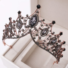 Crystal Tiara Headdress Wedding Queen Bridal Rhinestone Bride Crown Pageant Chic