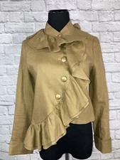 MISE en SCENE By Ruffian Well Wisher Jacket Asymmetrical Ruffle Anthropologie 4