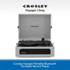 Image of Crosley Voyager Bluetooth Turntable Vinyl Record Player Vintage 3 Speed CR8017B