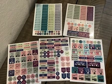 5 Large Sheets Busy Bee Planner Stickers Lot ~ All Complete NEW ! Set A