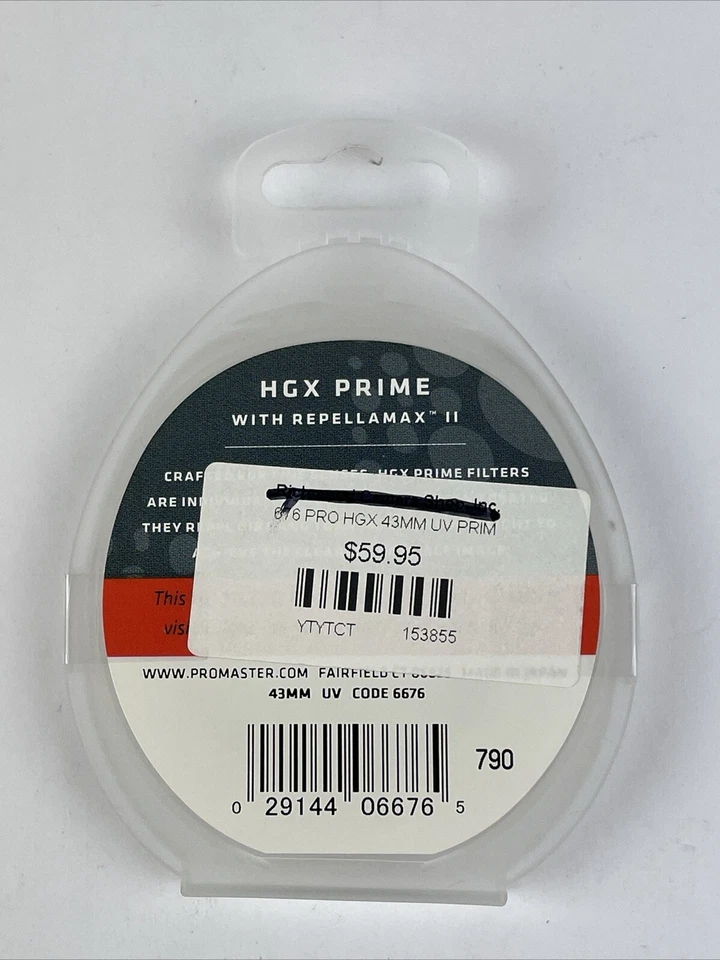 Promaster #6676 Professional HGX Prime 43mm UV Filter w/Repellamax II New In Box - Image 3 of 4