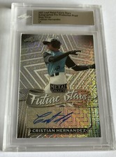 2021 LEAF METAL FUTUR STAR CARD CRISTAN HERNANDEZ AUTO MOJO SILVER 1/1