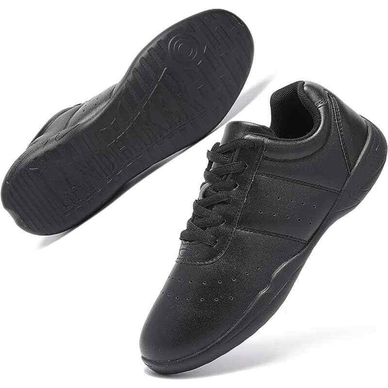 LANDHIKER Cheer Dance Sport Soft Cheerleading Shoes Black Size 38