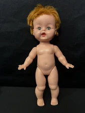 Vintage Sayco Doll Corp K31 11" Doll Blink / Sleepy Eyes Red Hair Green Eyes