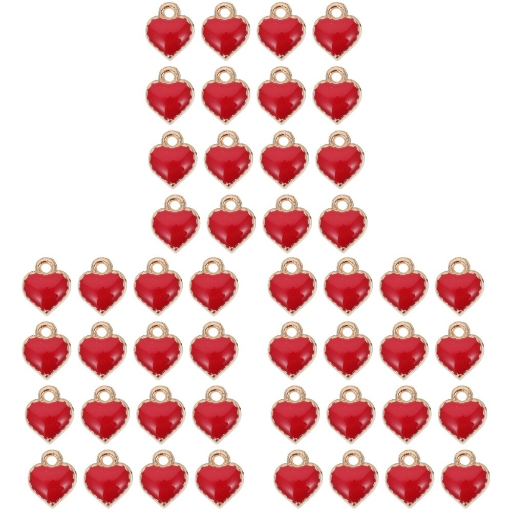 50 Pcs Bracelet for Charms Heart Shape Pendant Accessories Jewelry