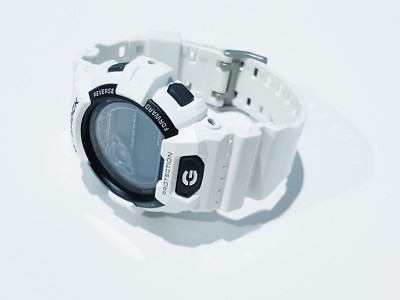 Vintage White G-shock 8900 Series Tough Solar Negative Black