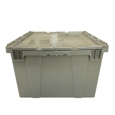 UBMOVE Handheld Attached Lid Container 21.9'' x 15.3'' x 17.2'' Gray
