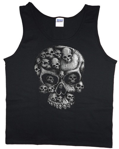 Mens Tank Top Graphic Tee Skull of 
