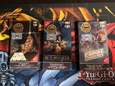 Star Wars Trilogy Set Factory Sealed VHS Red Label CBS FOX Watermark 10 Years