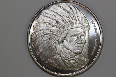 インディアンヘッド 999ファインシルバー 1992 Environmint American Medallion 1 Troy Ounce Fine Silver 999
