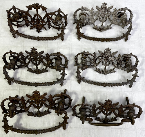 Victorian Eastlake Drawer Pulls For Dresser Chest Vanity Solid Brass