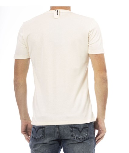 Billionaire Men's T-Shirt FLAVIO CrewNeck 100%Cotton glitter Beige Sizes: L-4XL - Picture 3 of 4
