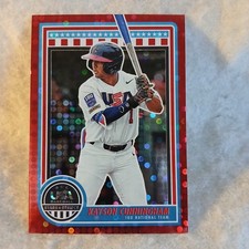2025 Panini Stars and Stripes Kayson Cunningham Red Parallel Rookie Card 3/199