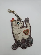  Chala Purse Bag Charm Clip On Key Ring Fob SLIM CAT Coin Purse Siamese