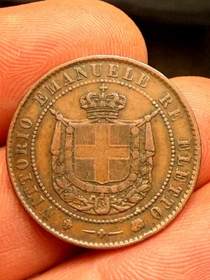 Italie-Toscane, 5 Centesimi Victor Emmanuel 1859! 4,93 g - Photo 1/3