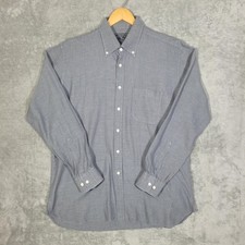 Charles Tyrwhitt Shirt Mens Large Button Down Herringbone Pocket Casual Dress