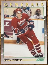 Eric Lindros 1991 SCORE Young Superstar Hockey Card #30 Flyers NHL HOF Free Ship