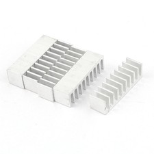 5 x Silver Tone Aluminum Cooler Radiator Heat Sink Heatsink 35mm x 10mm x 10mm