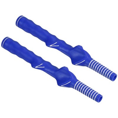 2Pcs Golf Club Swing Training Grip Right Handed Teaching Practice Aid Blue
