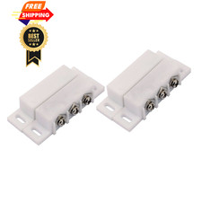 2Sets Magnetic Reed Switch Normally Open Closed NC NO Door Alarm Window White