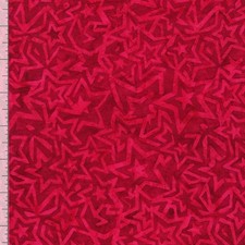 TONGA Batik Fabric Patriot Pride Star Outline Red Timeless Treasures YARD