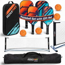 PicklePro Junior - Lab Tested 6 Complete Pickleball Set with 10ft Net Incl...
