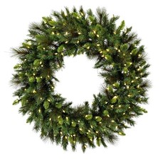 Vickerman Bangor Mixed Pine Artificial Christmas-Wreaths, 30"", Green