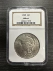 1923 NGC MS 64 Peace Silver Dollar United States of America $1 Coin -D32