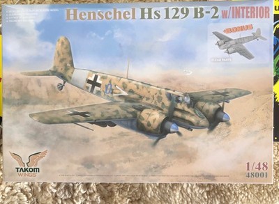 Takom 48001 Henschel Hs 129B-2 with INTERIOR 1:48 Bausatz NEU