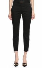  NO CUSTOMS TAX EMILIO PUCCI black stretch cotton crop pants Size 8 US / 42 IT