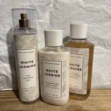 BATH  BODY WORKS WHITE JASMINE BODY MIST SPRAY , Lotion  Gel LOT OF 3 PCS 